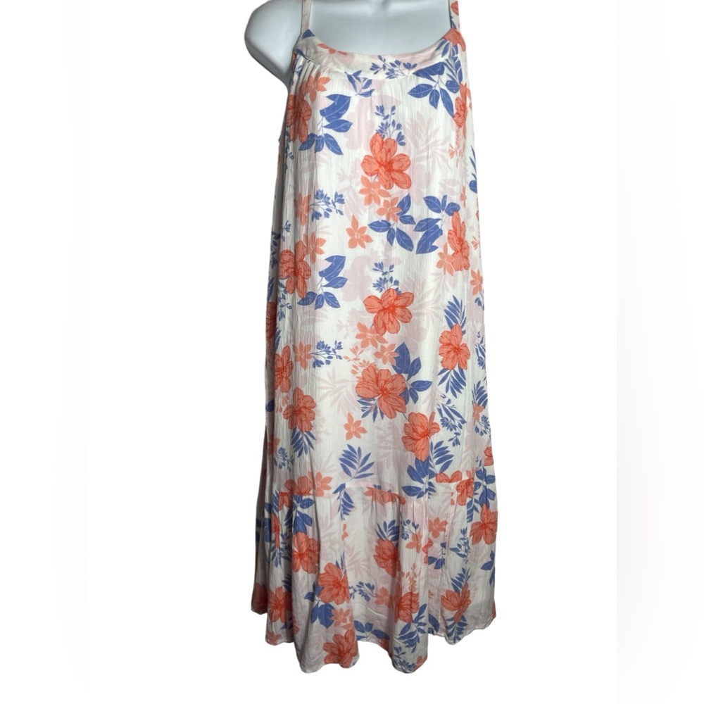 NWT GAP dress  size small long maxi rayon‎ summer shift dress 🩵🧡🩵